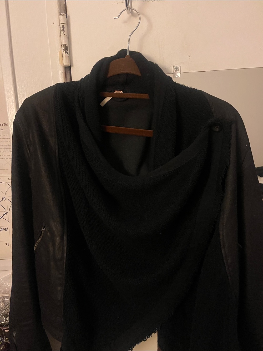 Super Cool, Free People Coated Black Denim Jacket. - Picture 5 of 7